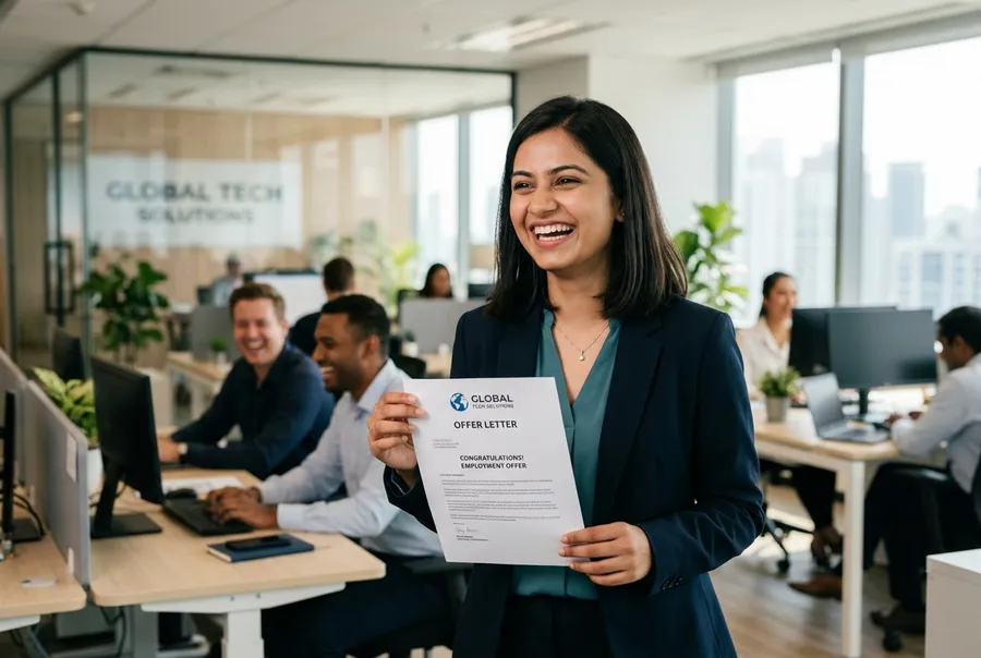 WeGrow student celebrating job offer